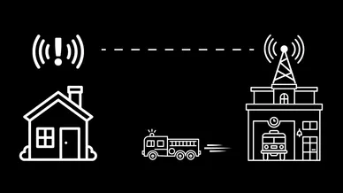 Graphic for Astra Security of Iowa and how it has earned 5 diamond rated security monitoring, the highest residential security monitoring certification possible.
