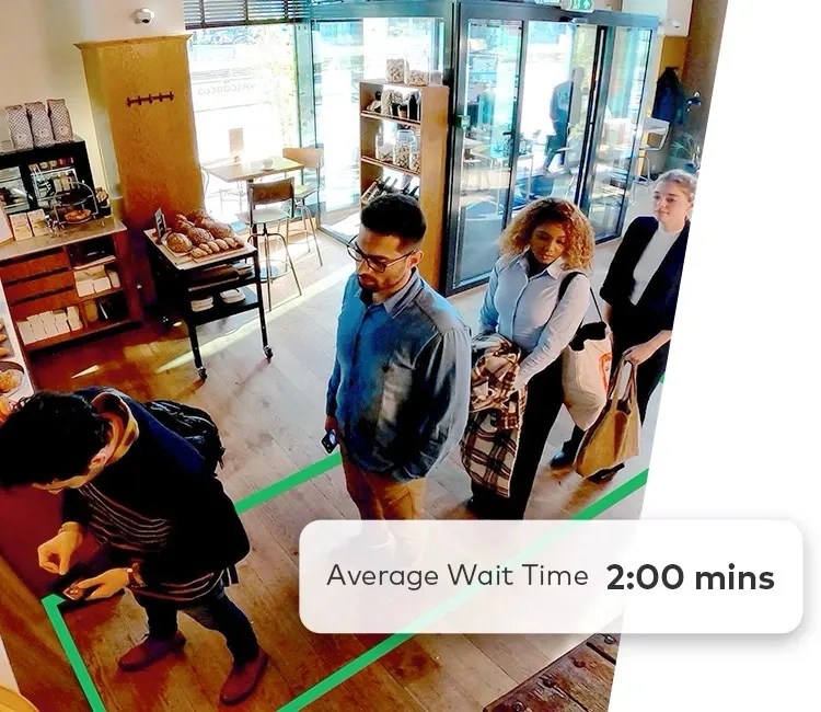 Astra Security's AI powered analytics allows you to judge wait time.